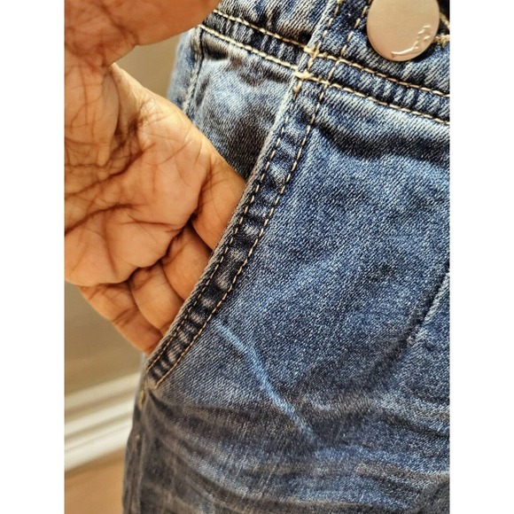 Dollhouse Women's Blue Denim Cotton Scoop Neck Casual Jeans Jumpsuit Size 3 - Picture 5 of 12